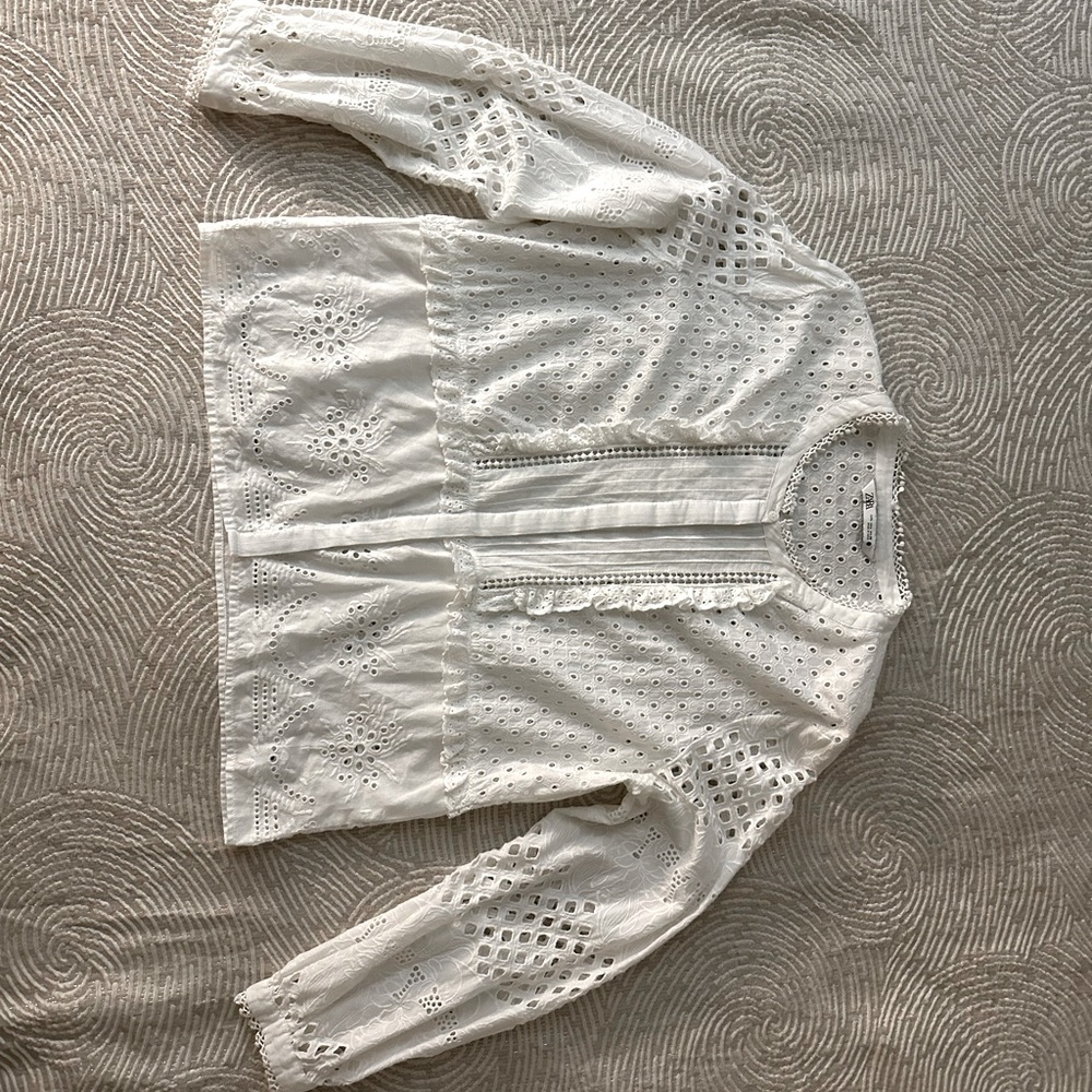 Zara eyelet blouse